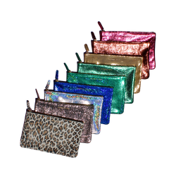 Shimmer Leather Pouch - Small