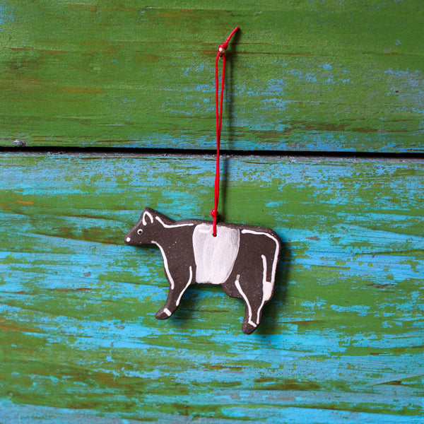 Ceramic Cow Ornament