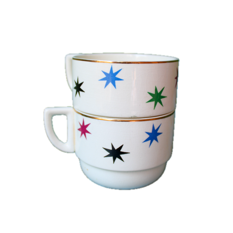 Vintage Starry Espresso Mugs