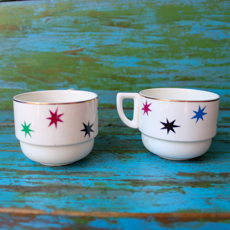 Vintage Starry Espresso Mugs