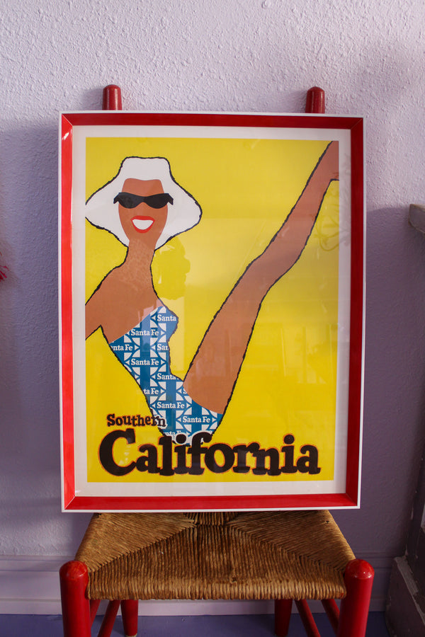 Framed Southern California Girl in Sunnies Travel Poster