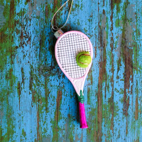 Glitter Tennis Racket Ornament