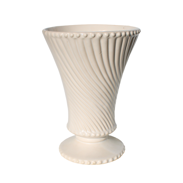 McCoy Swirl White Footed Vases