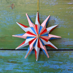 Pinwheel Glitter Star Ornament