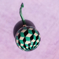 Hand Painted Tumbling Block Bauble Ornament