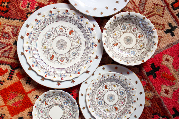 Service for 8 - Vintage Spode Copeland "Florence" Dinnerware Set (34 Pieces)