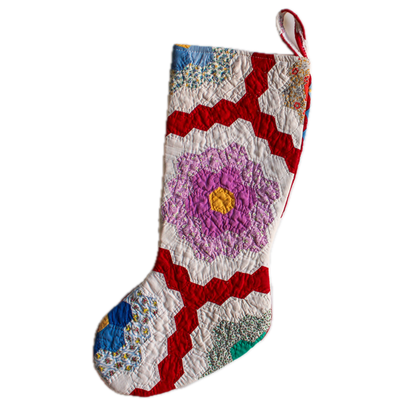 Vintage Quilt Stocking No. 2