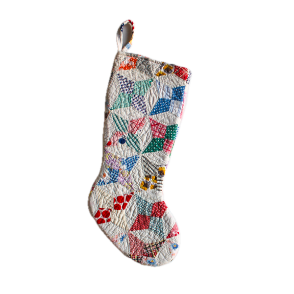 Vintage Quilt Stocking No. 10