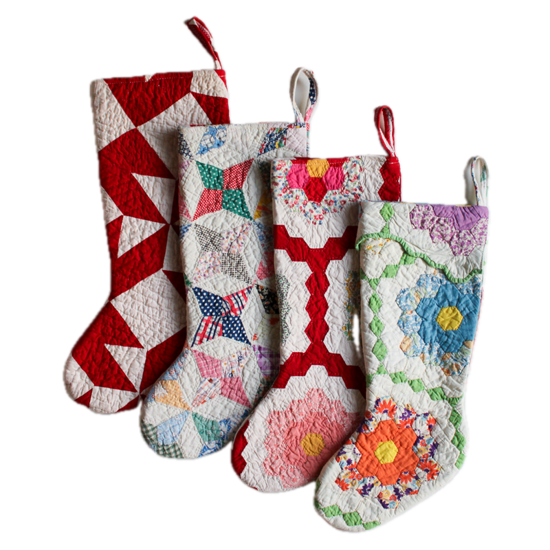 Vintage Quilt Stocking No. 2