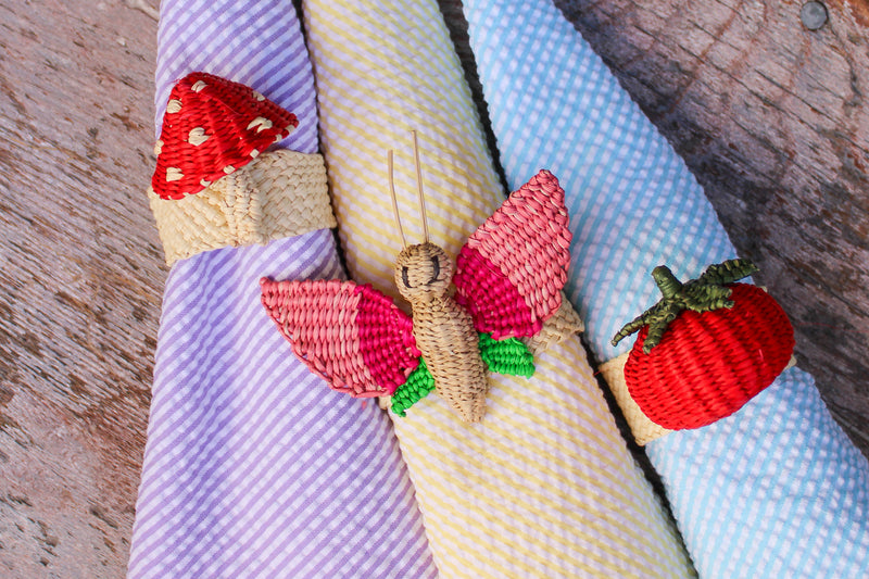 Woven Napkin Ring - Mushroom