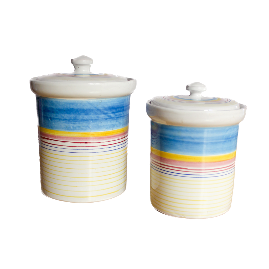 Rainbow ceramic popular canister set