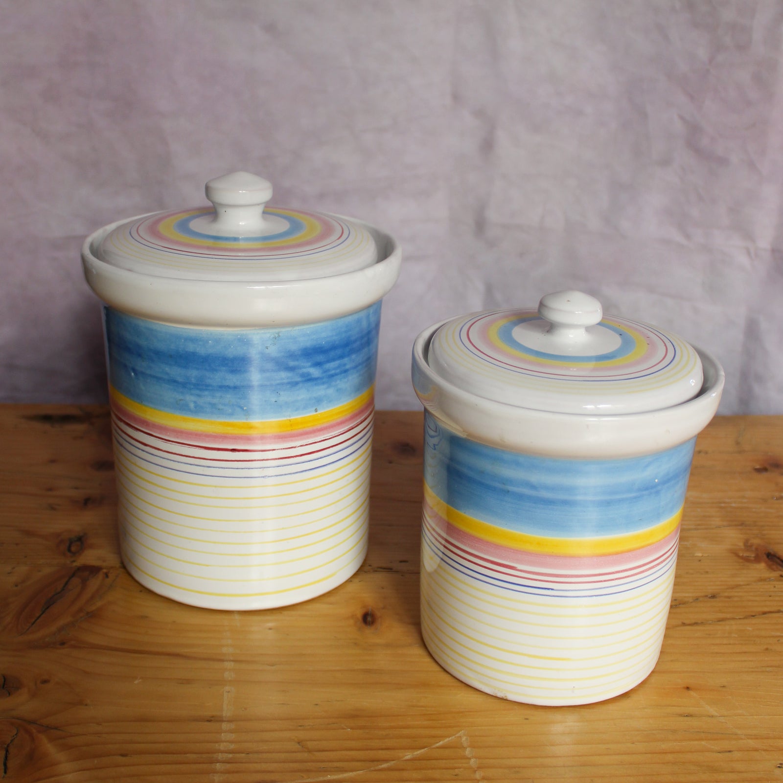 Store rainbow ceramic canister set