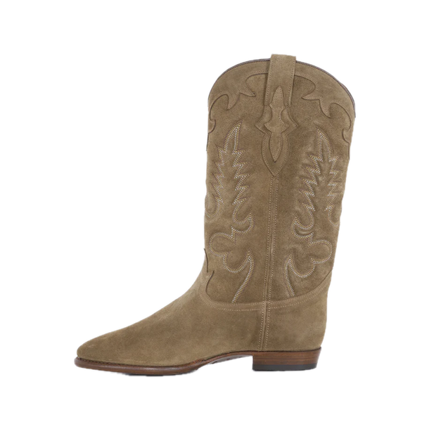 Midnight Suede Cowboy Boots -  Chestnut