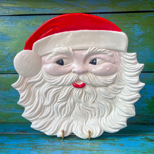 Vintage 1970s Santa Platter