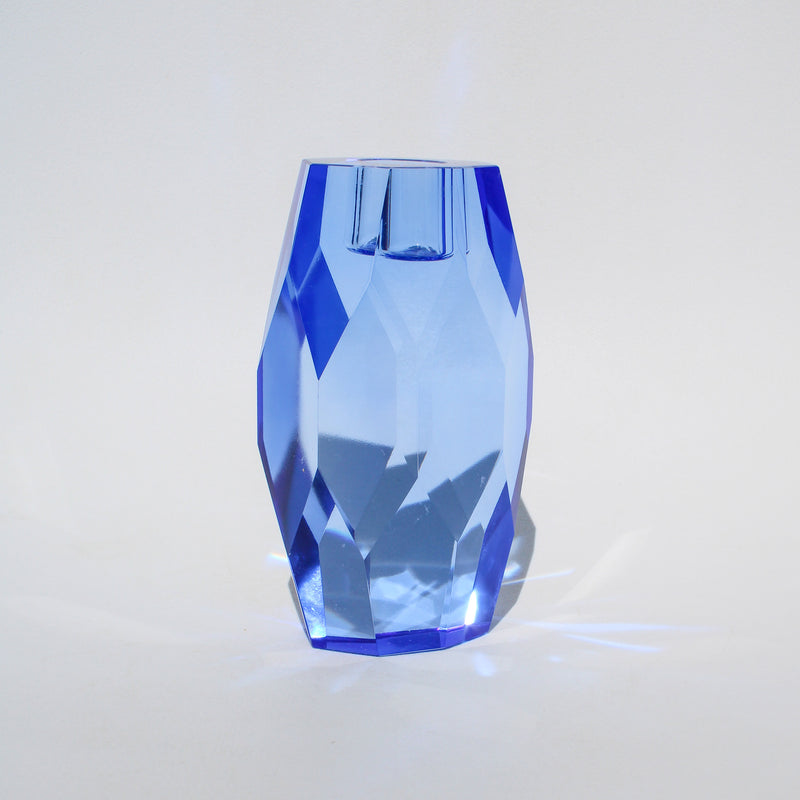 Gem Crystal Candleholder - Cobalt