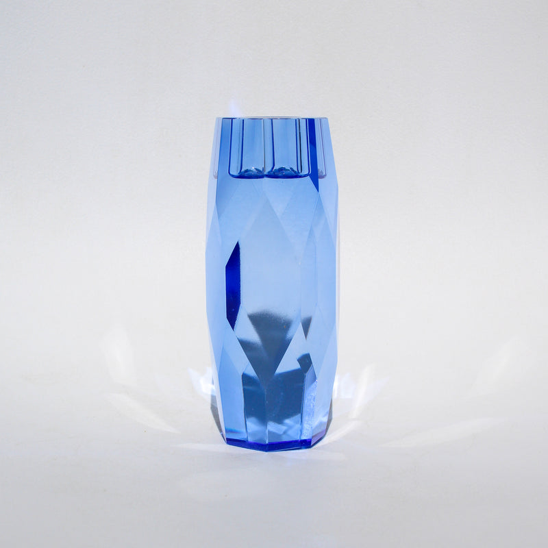 Gem Crystal Candleholder - Cobalt