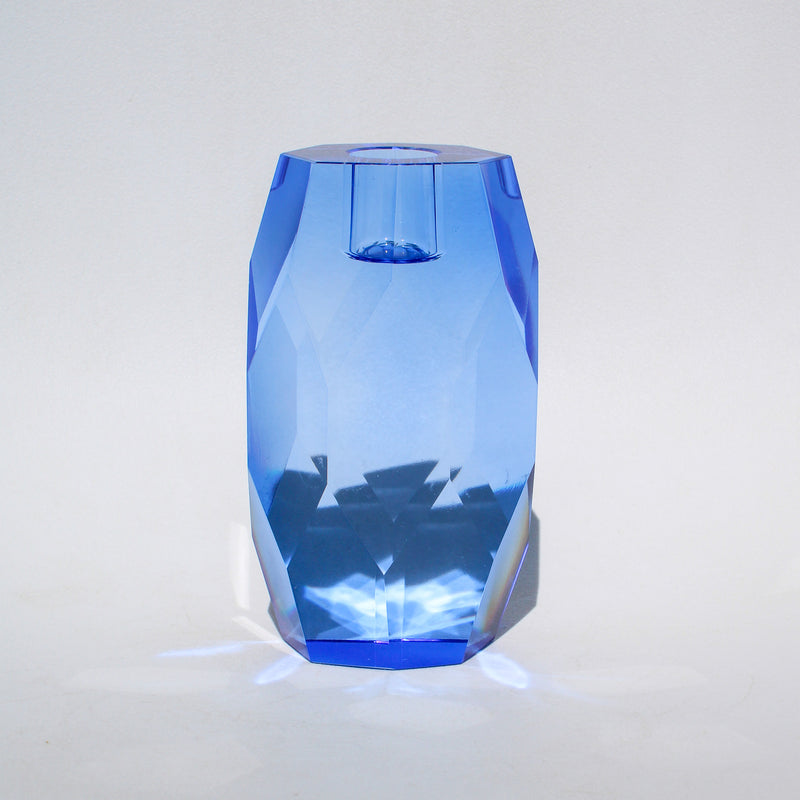 Gem Crystal Candleholder - Cobalt