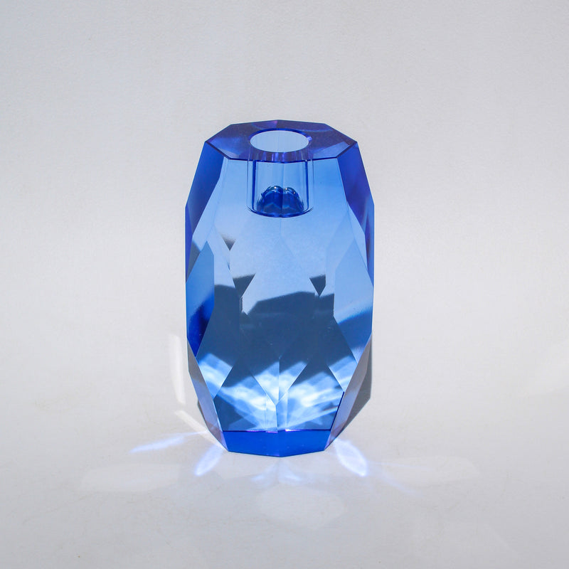 Gem Crystal Candleholder - Cobalt