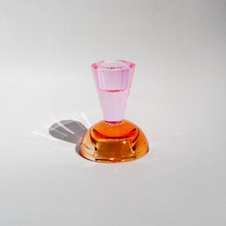 Ettore Crystal Candleholder - Orange