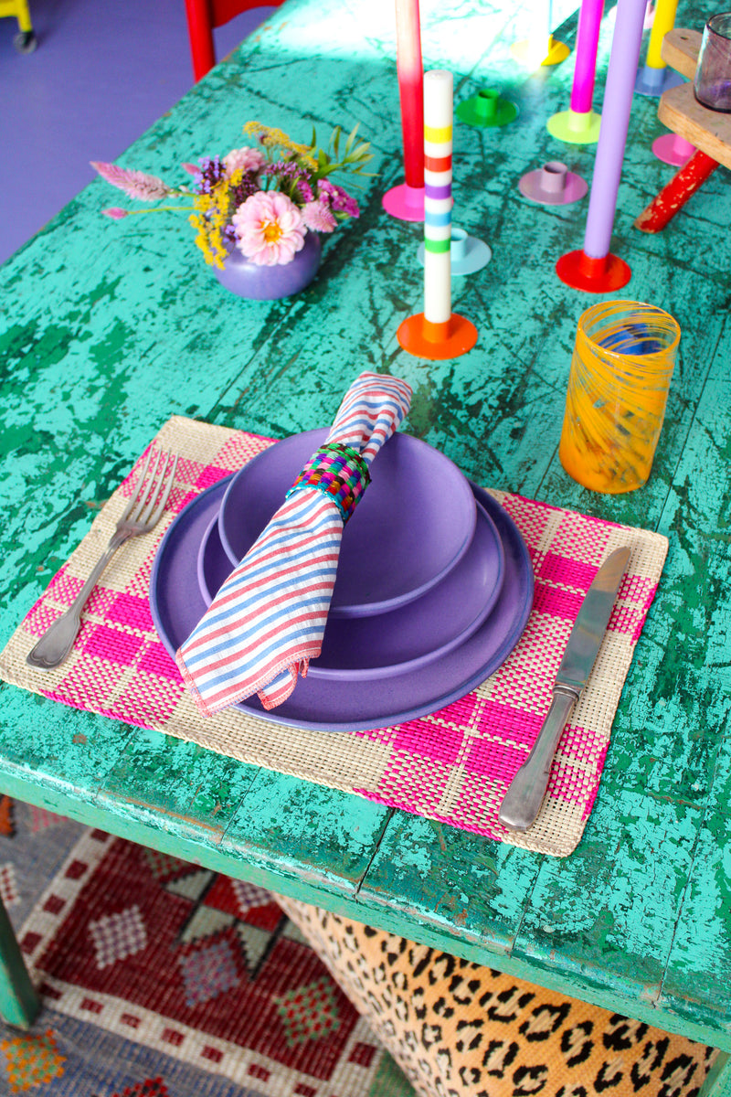 Woven Placemat - Pinks