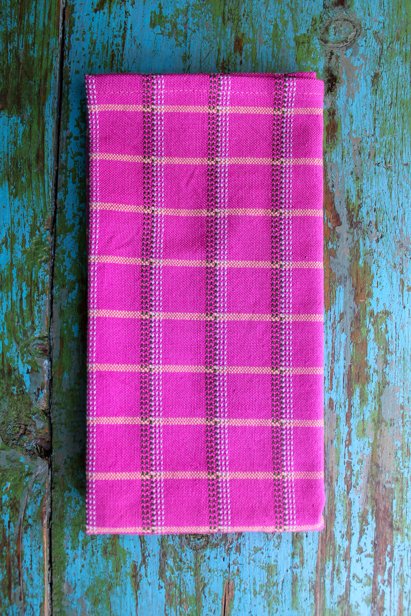 San Lucas Plaid Pink Napkins - Set of 4