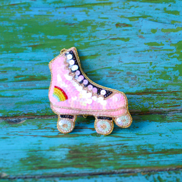 Sequin Roller Skate Ornament