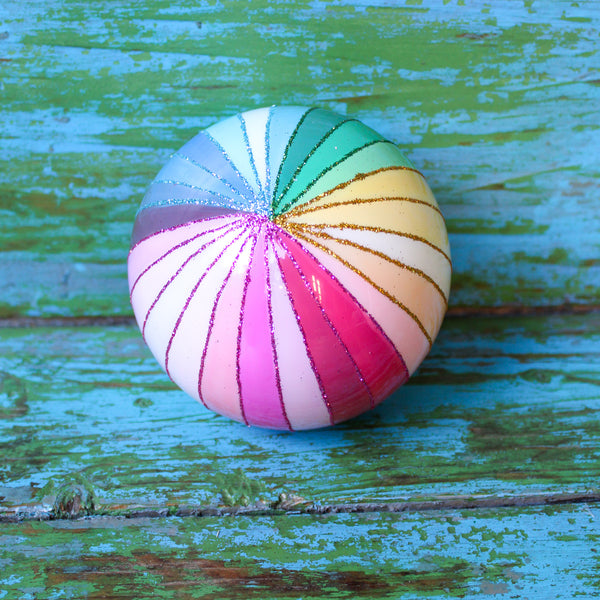 Rainbow Glitter Spectrum Bauble Ornament