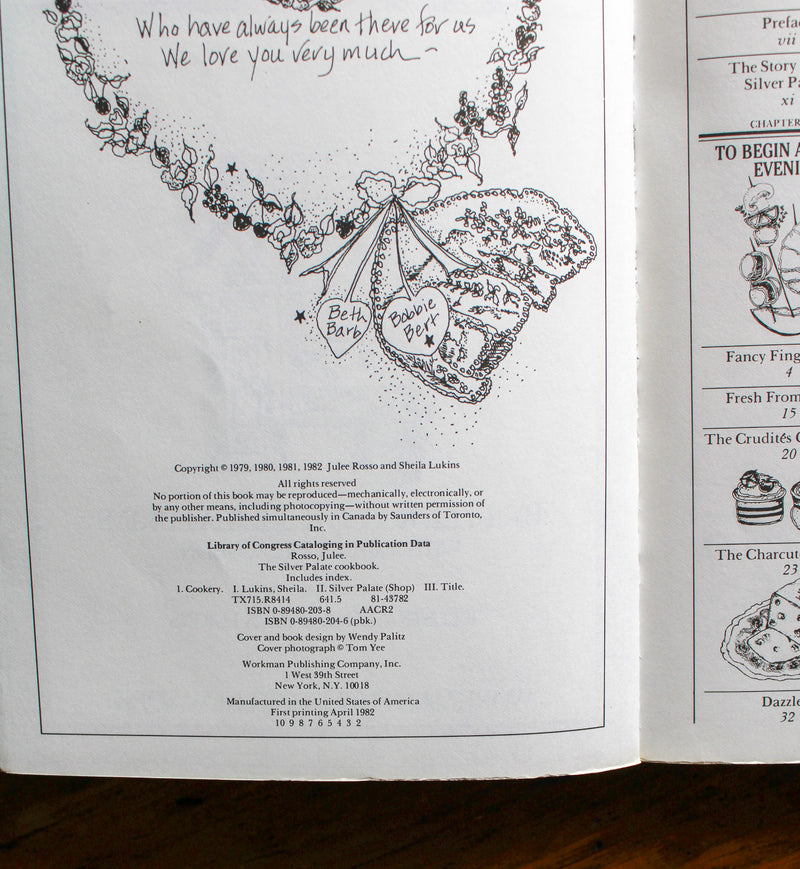 The Silver Palate Cookbook by Julee Rosso, Sheila Lunkins, & Michael McLaughlin (1982)