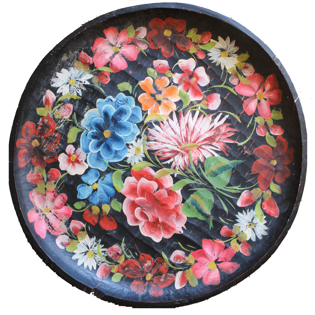 Large Hand Painted Floral Folk Art Tray – House of Cardoon