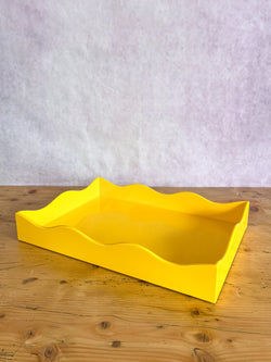 Rita Konig Belles Rives Lacquer Tray - Citron Yellow