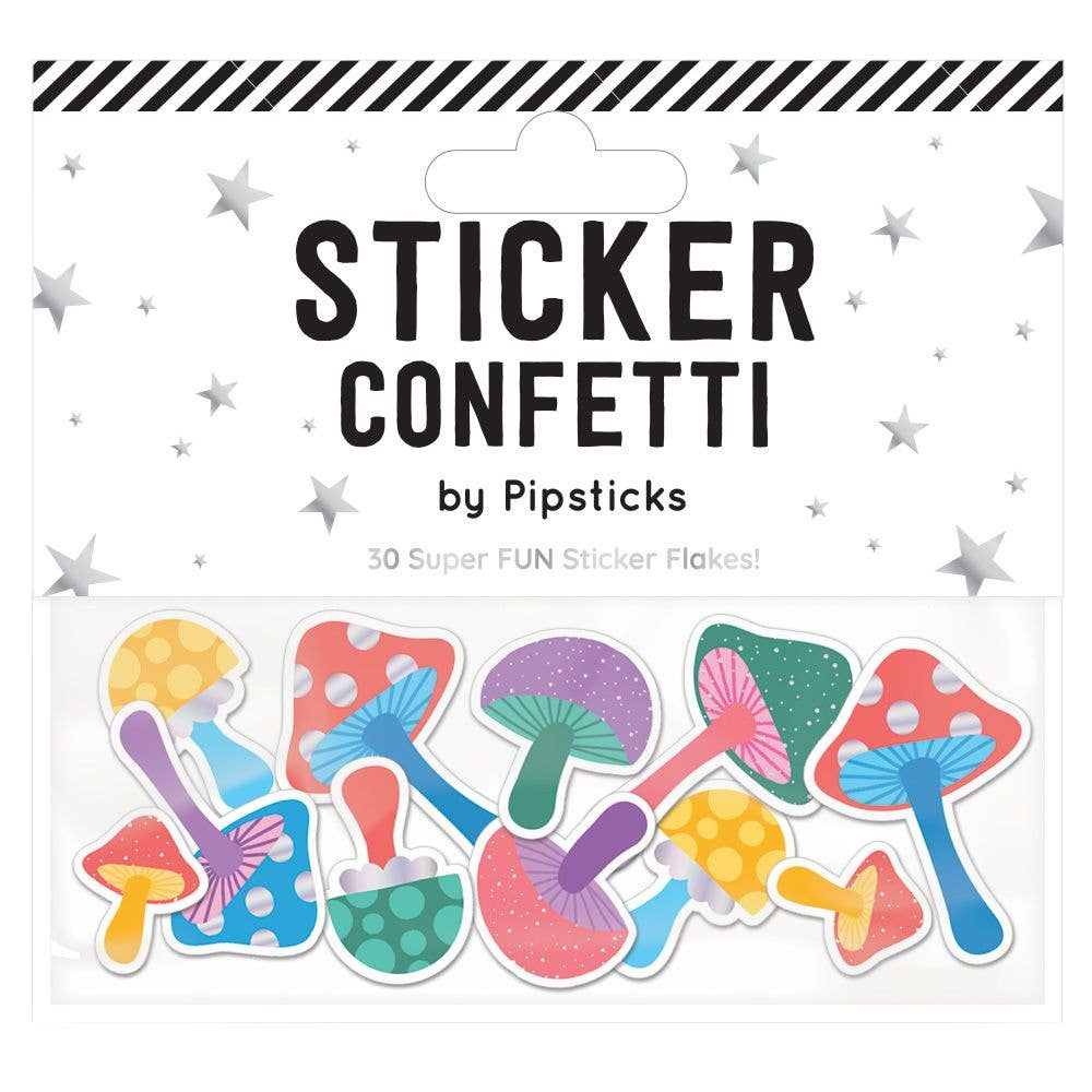 METALLIC CONFETTI Sticko Stickers Party Streamers & Swirls 39 Stickers