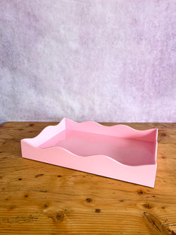 Rita Konig Belles Rives Lacquer Tray - Sugar Pink