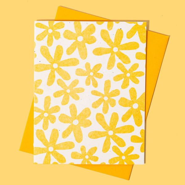 Daisies Risograph Card