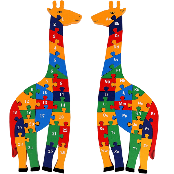 Wooden Alphabet Giraffe Puzzle