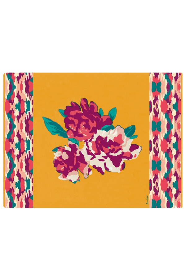 Rectangular Dali' Peony Placemat - Honey