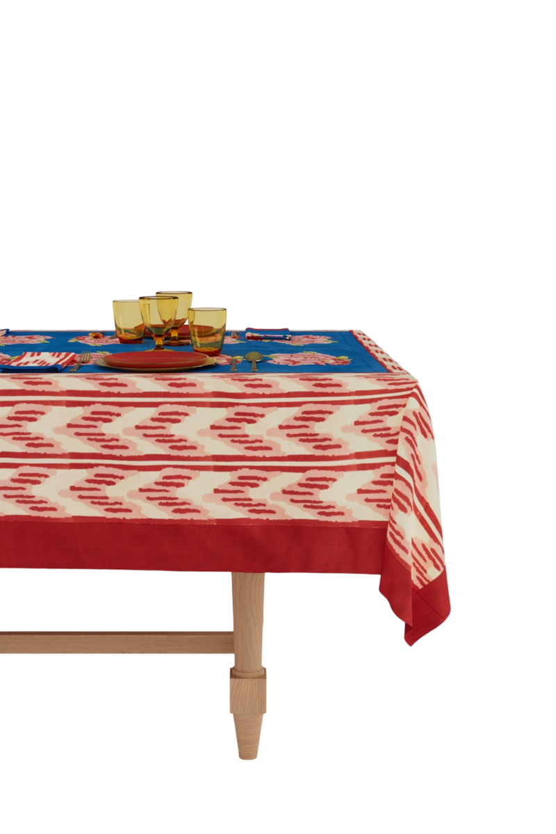 Cotton Tablecloth - Nina Rose Blue