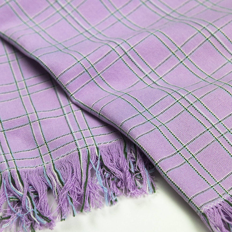 Chiapas Plaid Lilac Kitchen Towel