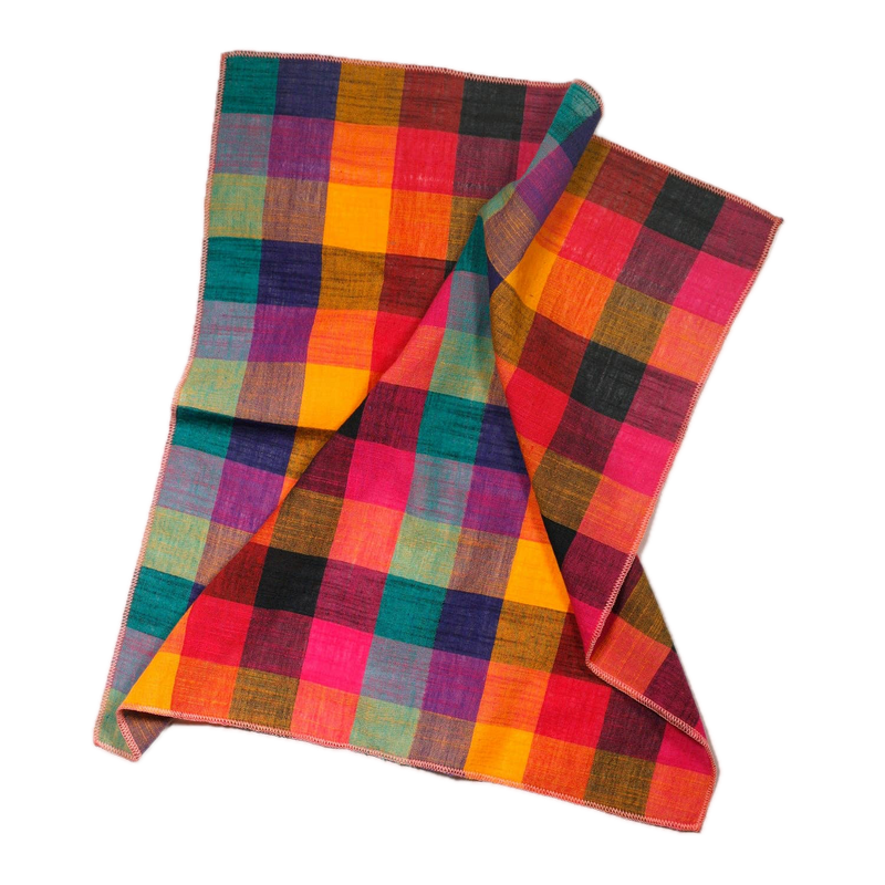 Autum Rainbow Plaid Napkins - Set of 4