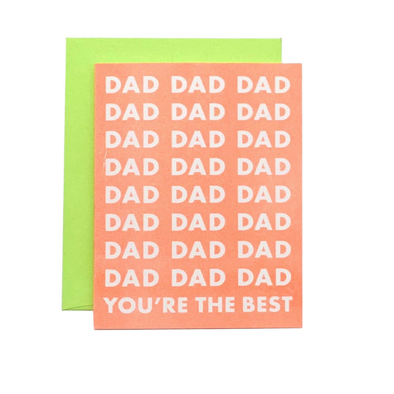 Dad You're the Best - Risograph Greeting Card