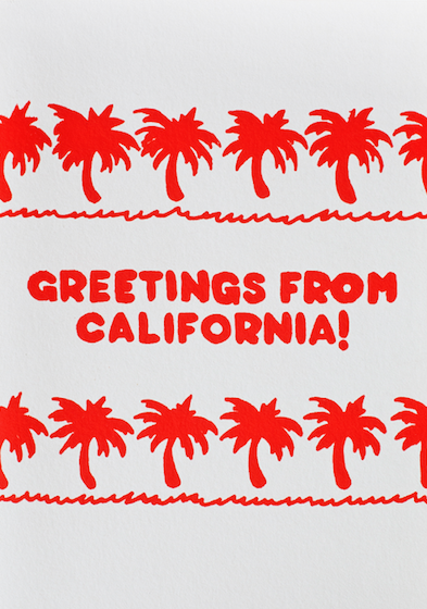 Greetings from California Card