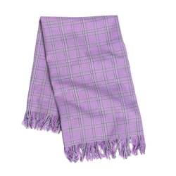 Chiapas Plaid Lilac Kitchen Towel