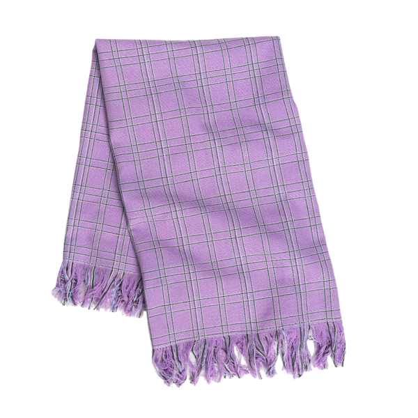 Chiapas Plaid Lilac Kitchen Towel