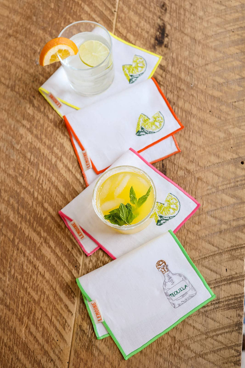 Tequila & Limes Cocktail Napkins - Set of 4