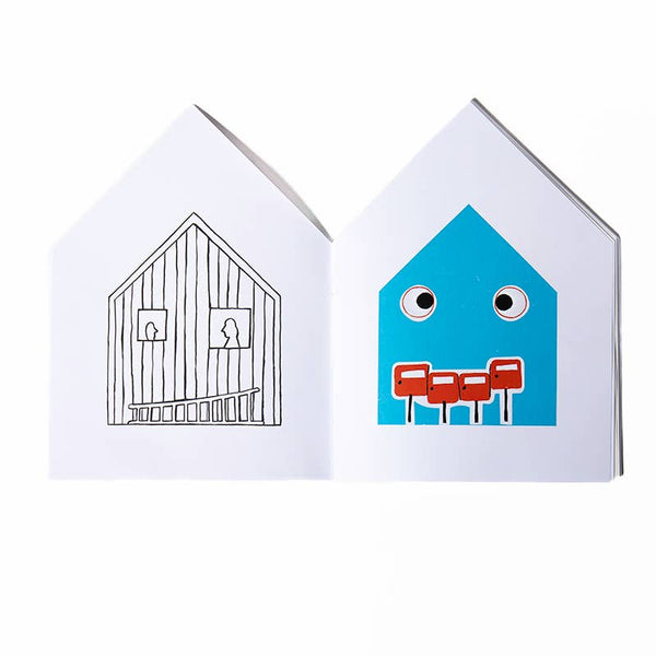 DIY Activity Book - House Coloring & Sticker Book