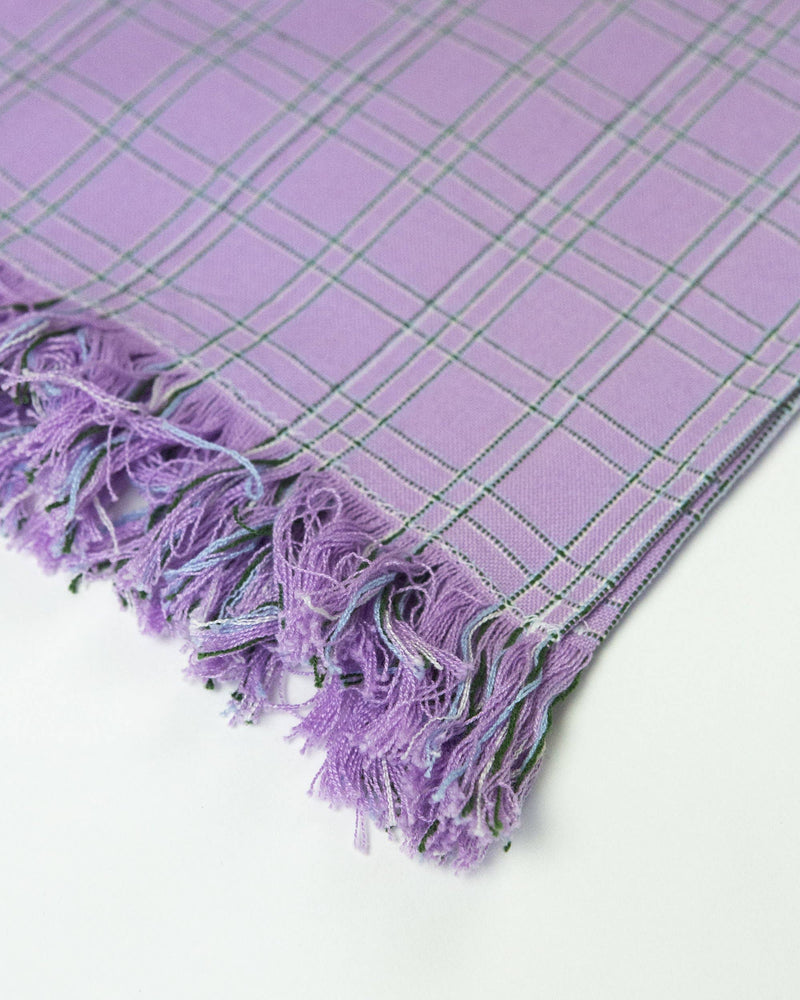 Chiapas Plaid Lilac Kitchen Towel