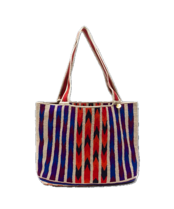 Woven Shopper Tote Bag