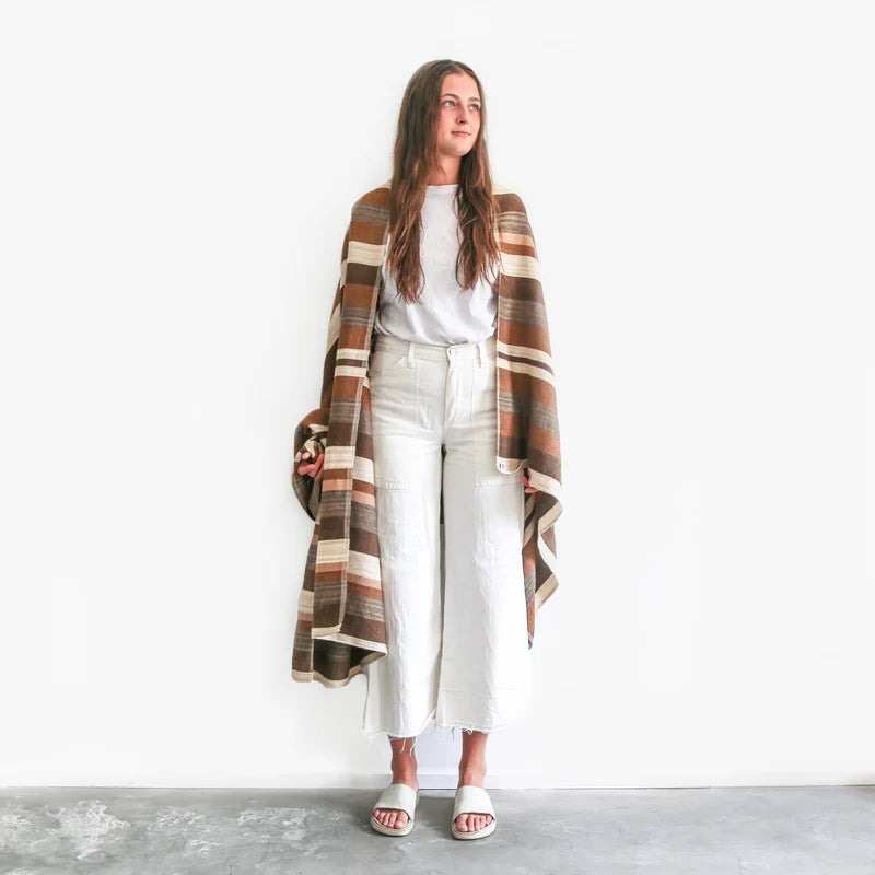 Desert Shawl - Brown Stripe