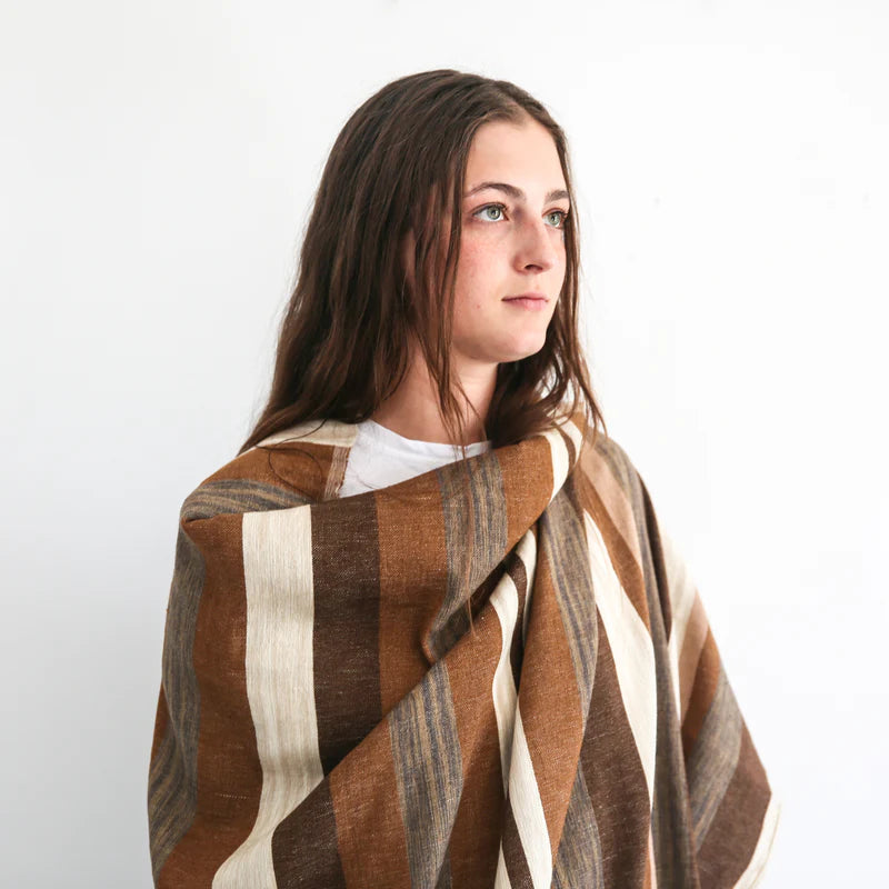 Desert Shawl - Brown Stripe