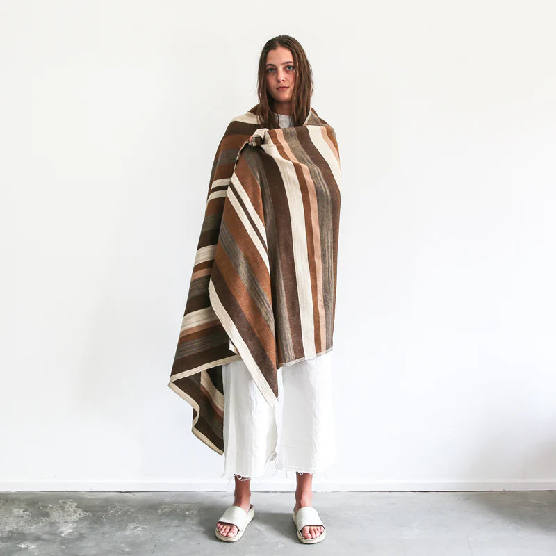 Desert Shawl - Brown Stripe