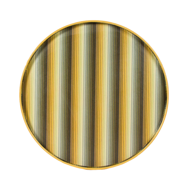 Undulating Stripe Tray - Yellow